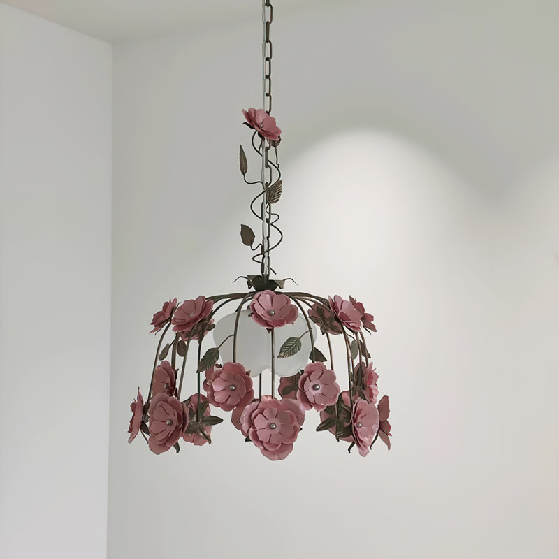 1-light Dimmable Rose Chandelier