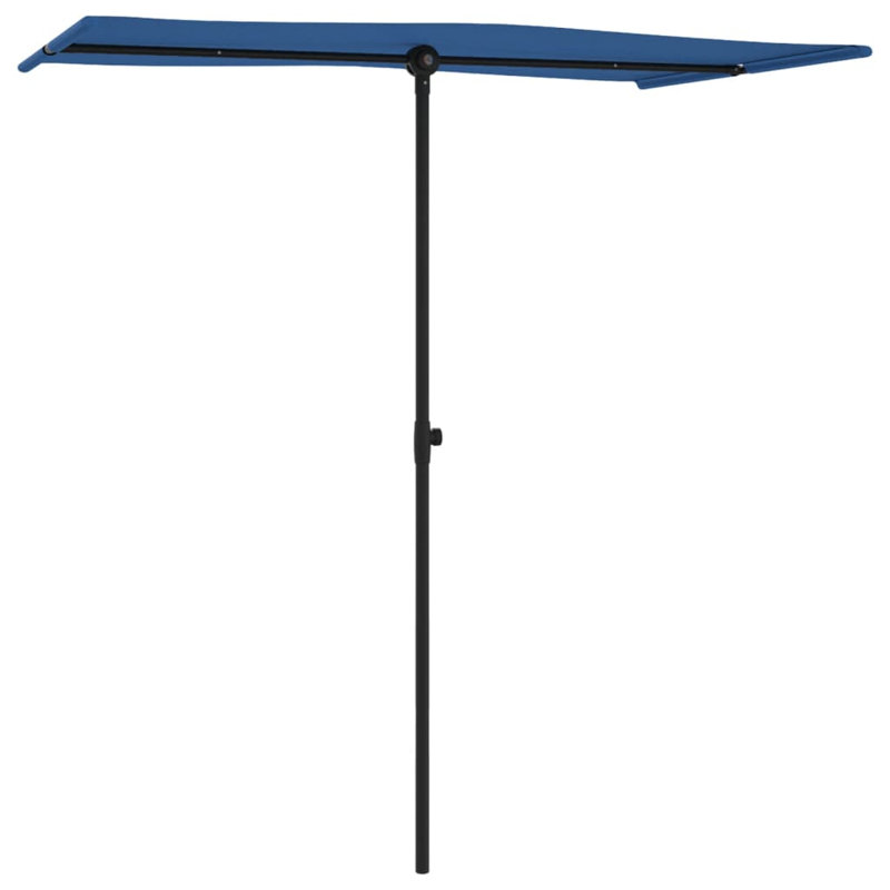 Garden Parasol with Aluminium Pole 180x110 cm, Azure Blue