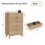 Metal 5 - Drawer Rectangle Accent Chest