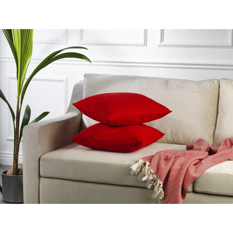Housses de coussin décoratif, H 12 po x l 20 po, Rouge
