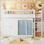 Lit mezzanine avec armoire de rangement, garde-robe et lumières DEL-126553919-126553916