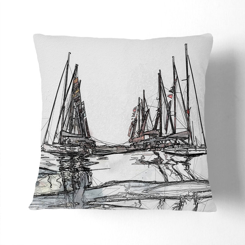 Square Cushion, Stone, 55cm H x 55cm W x 20cm D