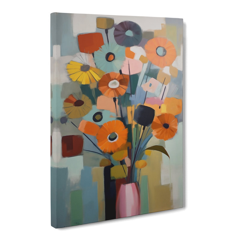 Penning Flowers Mid Century Vol.3 - Wrapped Canvas, 50cm H x 35cm W x 3cm D