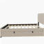 Lit plateforme en velours avec plateau de rangement simple-121110439