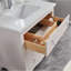 Meuble-lavabo en bois massif 36 po avec comptoir en marbre d'ingénierie 1 po, lavabo simple-398984791