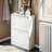 Narrow 2-Drawer Shoe Storage Cabinet with Flip-Drawers Shoe Organizer for Entryway, Hallway, White-152034079