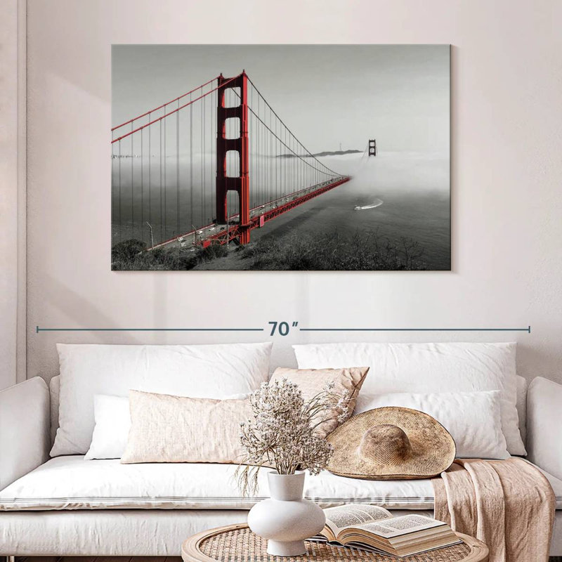 Foggy Golden Gate SF, 32" H x 48" W