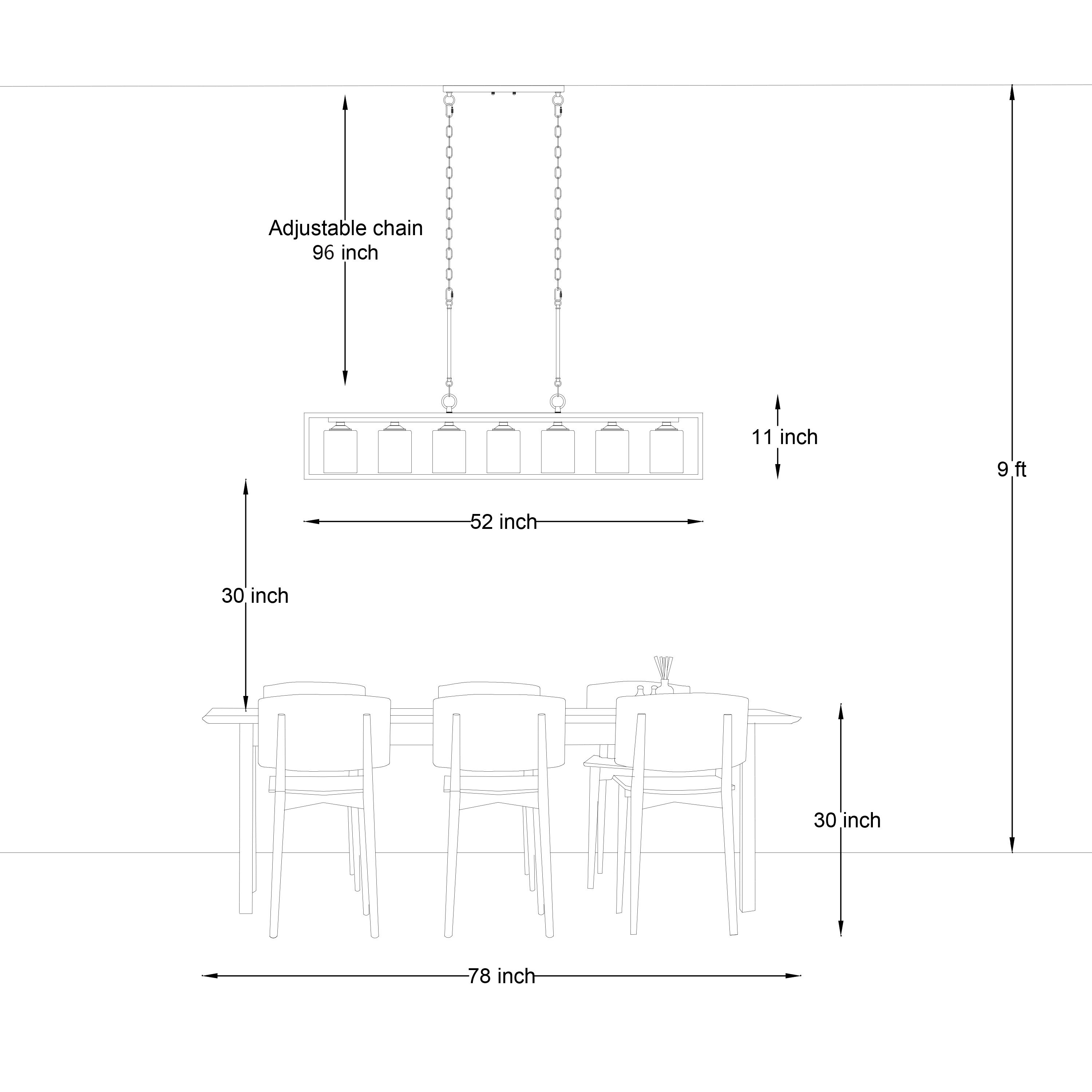 Steelside™ Elutheria 7 - Light Dimmable Kitchen Island
