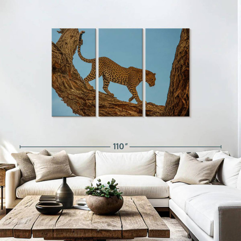 Brampt Leopard Tree Walk, 48" H x 74" W