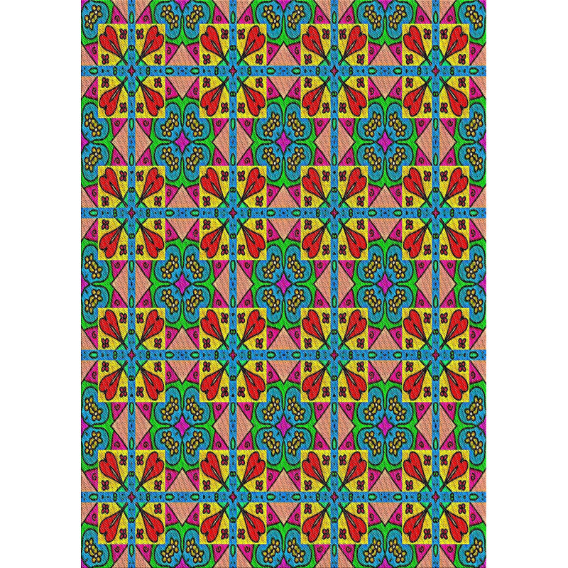 Tapis de la surface bleue en laine touffeté à la main Pellegrin