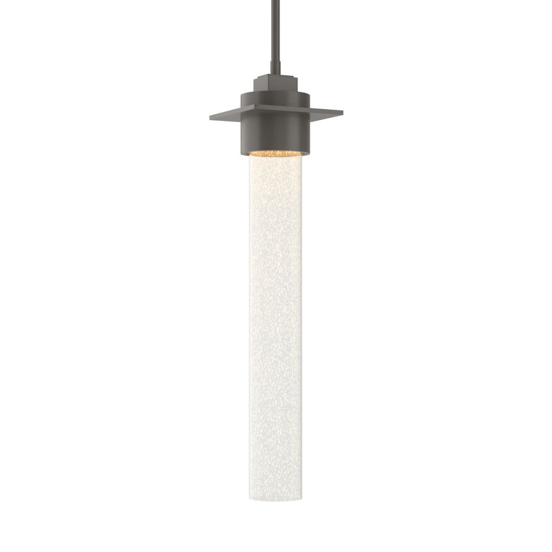 Airis 1-Light Single Cylinder Pendant, Dark Smoke, 24" - 69"