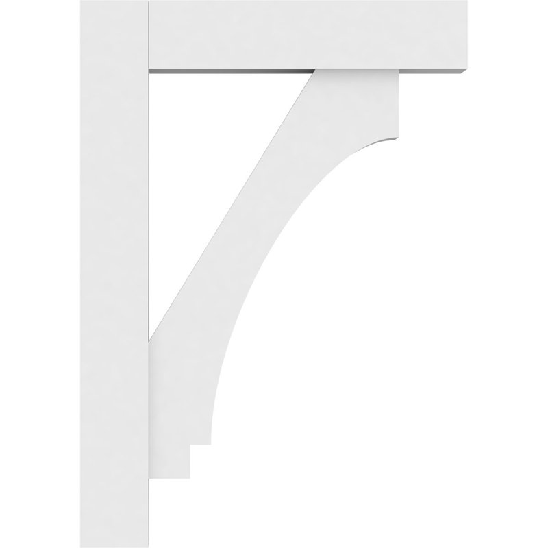 Support standard en uréthane Signature Imperial avec extrémités en bloc, brun clair apprêté, H 24 po x l 3 po x P 18 po