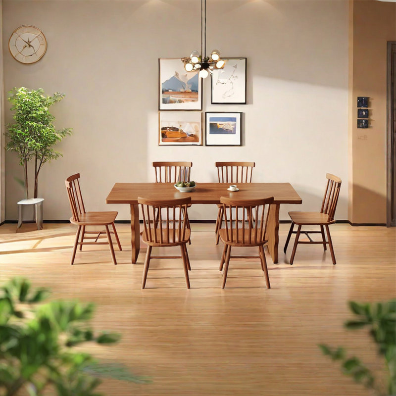 Rectangular Dining Set, 29.53"H x 62.99"L x 27.53"W