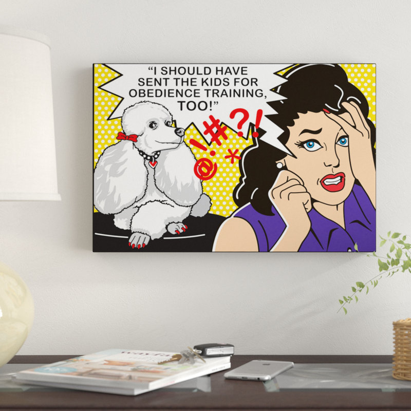 «Obedience Training», impression sur toile, H 12 po x l 18 po x P 1,5 po, Pas de tapis, Toile tendue