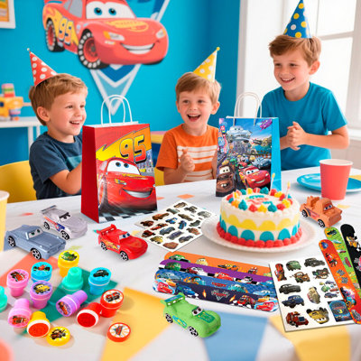 Ensemble de décorations de fête pour enfants Lightning McQueen, 110 pièces Lightning McQueen