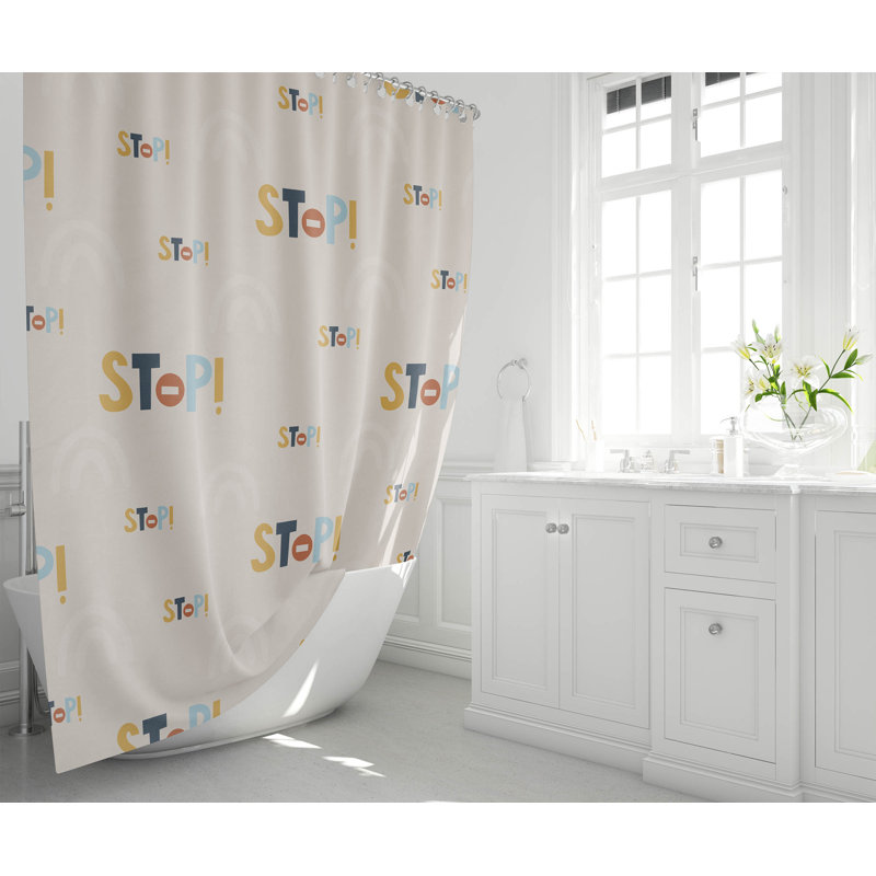 Stop Ultra-Thin Lightweight Shower Curtain, 74"H x 71"W, Taupe