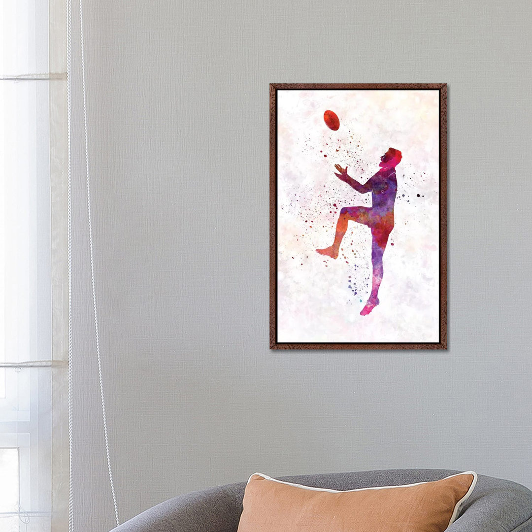 Rugby Mann Spieler in Aquarell I