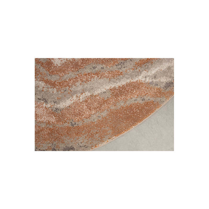 Solar Abstract Area Rug, Round 6'5"