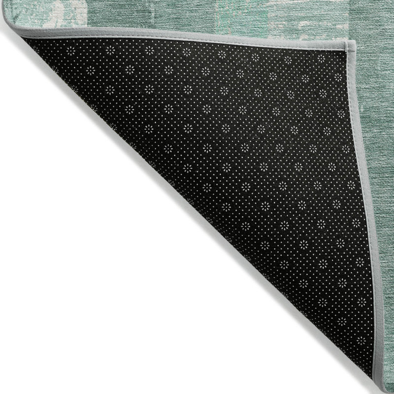 Caelyn Seafoam Washable Indoor-Outdoor Rug - LOOMLAN, 8' x 10'