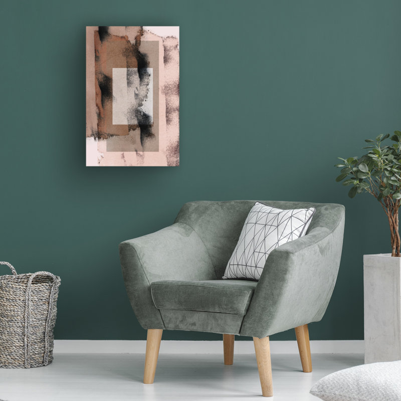 Œuvre d'art sur toile coups de pinceau à la bolognaise ,ologi, H 19 po x l 12 po