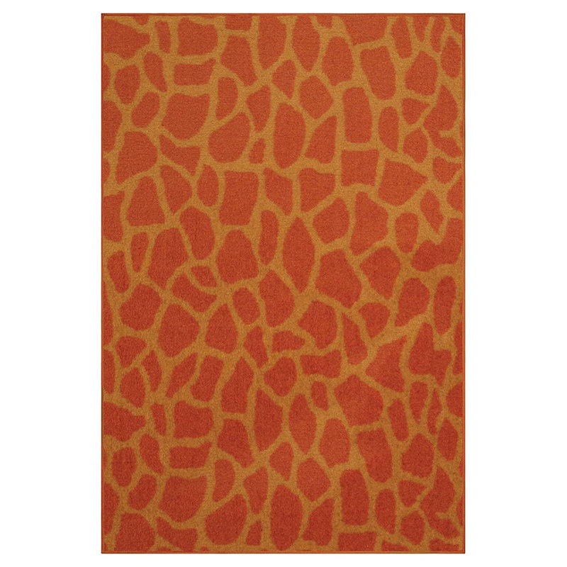 Tapis imprimé animal - Girafe sur échasses, Rectangle 11 pi x 18 pi