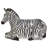 African Striped Zebra Sculptural Bench
