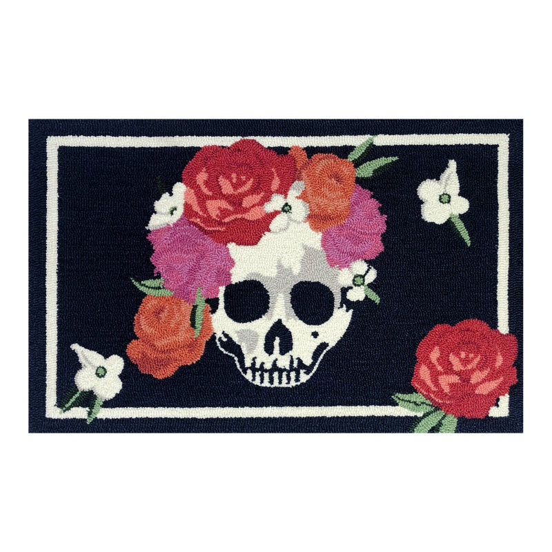 Crâne floral taille 22 po x 36 po