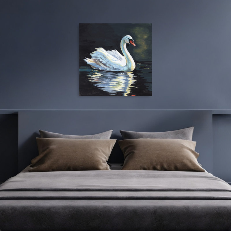 «Glide Elegant Contemporary Serene Contemporary Bird Wildlife», reproduction d'art murale, 36" H x 36" W