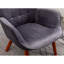 - Fauteuil d'appoint en velours gris apaisant-128054491