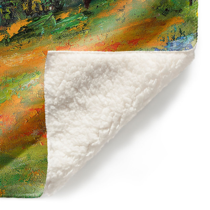 Couverture sherpa doux sun california, l 68 po x L 80 po