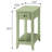 Light Green Accent Table with Bottom Shelf