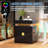 Modern Led Nightstand With Motion Sensor, App-controlled Rgb Lights & 2 Drawers - Textured Bedside Table-671269082
