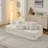 Chenille Convertible Sofa Bed: Foldable Mattress Couch, Floor Lounge, Armrest Support-299494758