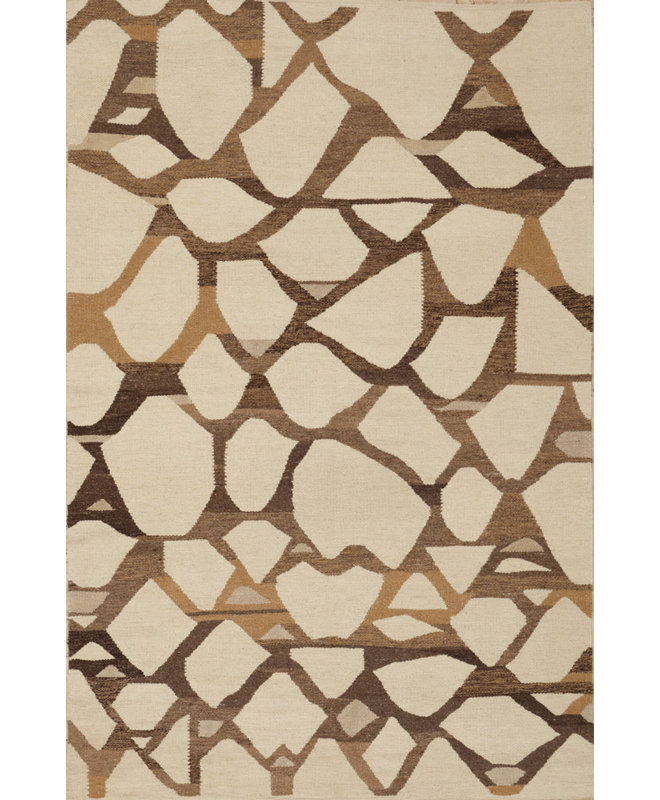 Abstract Area Rug in Beige/Brown