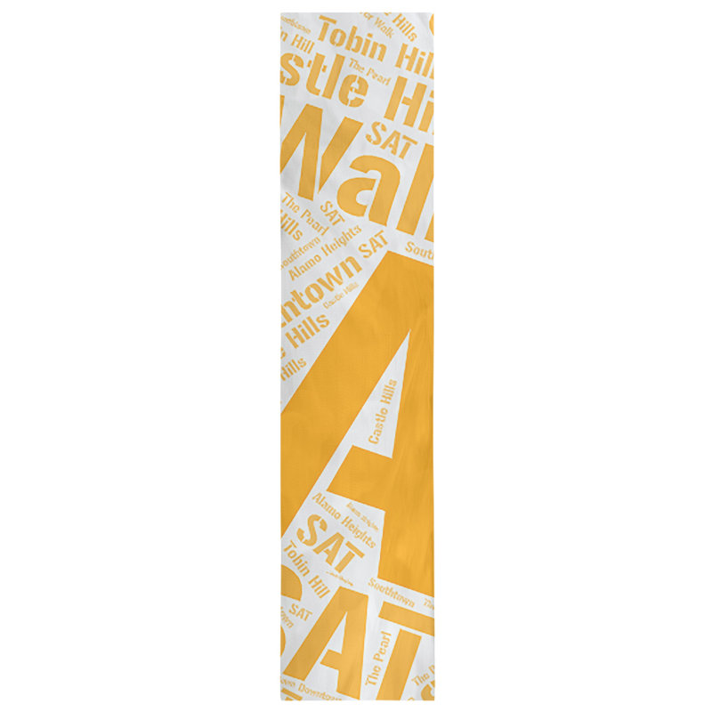 Chemin de table, 90 po x 16 po, Orange, San Antonio