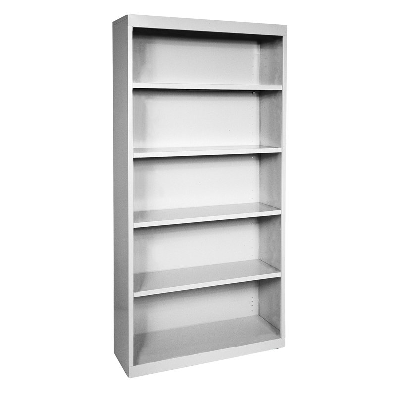 Steel Standard Bookcase, Dove Gray, 42" H x 34.5" W  x 12.625" D