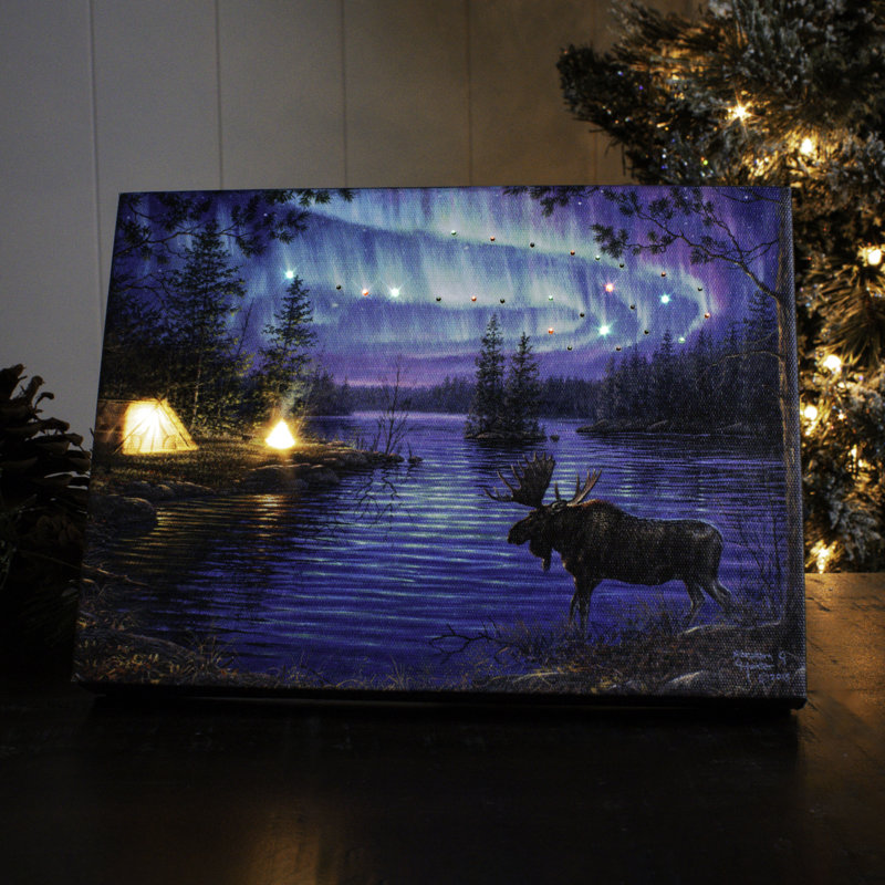 Northern Night 8x6 Mini Lighted Easel Back Canvas