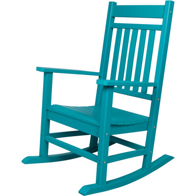 Margherita HDPE Weather-Resistant Outdoor Adirondack Patio Rocking Chair by Winston Porter