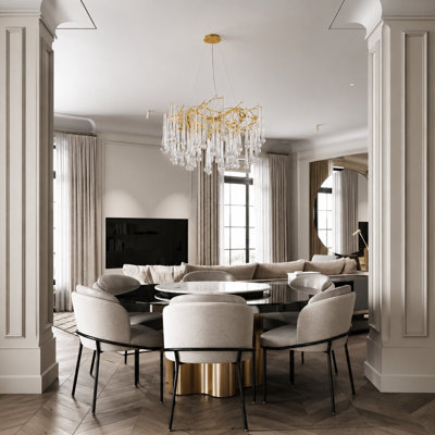 12 - Light Dimmable Geometric Chandelier