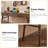 62.99"Brown Rectangle Solid Wood Writing Desk,2-drawer-1070131312