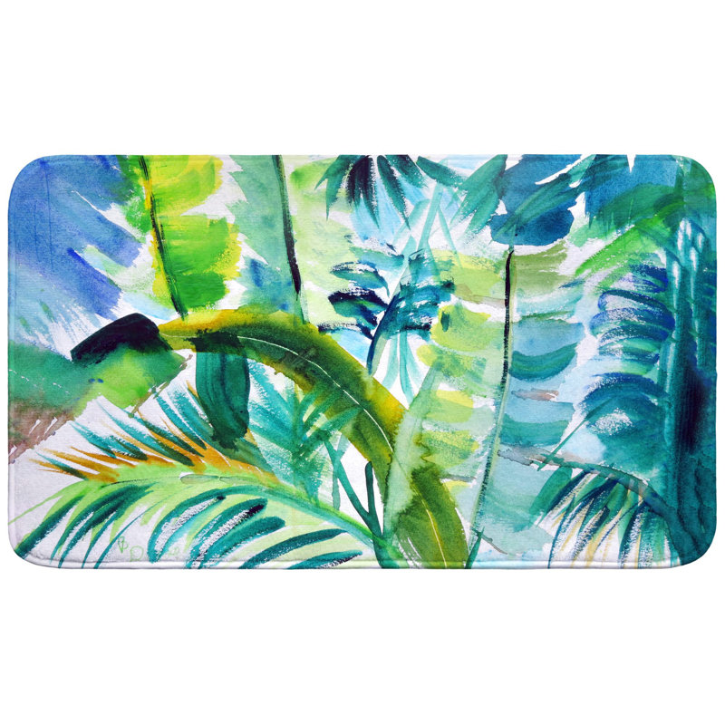 Jungle Greens Bath Mat, 30" L x 18" W