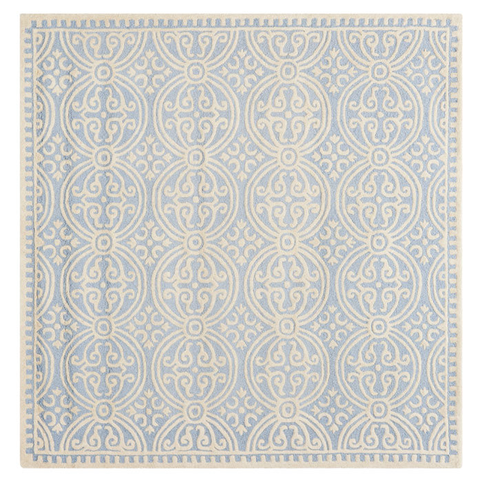 Tapis géométrique en laine touffeté à la main Sadik, Rectangle 2 pi x 3 pi