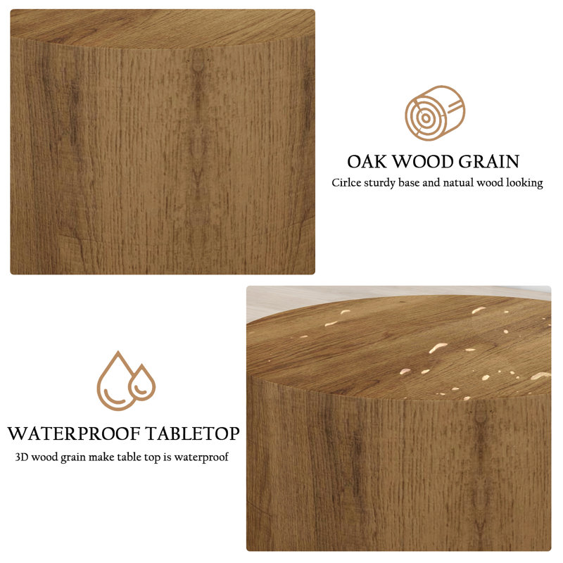 Nesting Coffee Table Set Of 3, Brown Wood