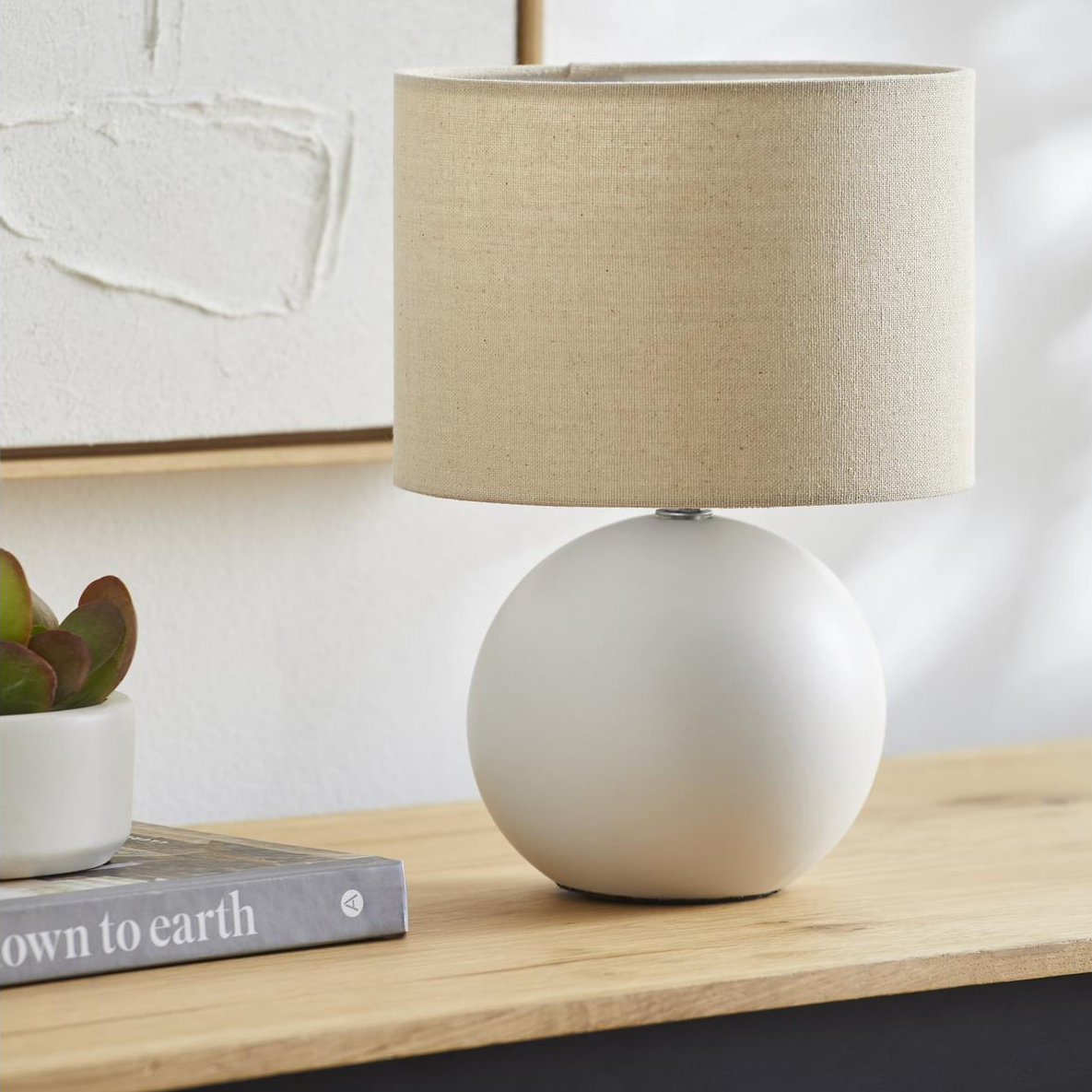 Pramit Ceramic Table Lamp, Gray