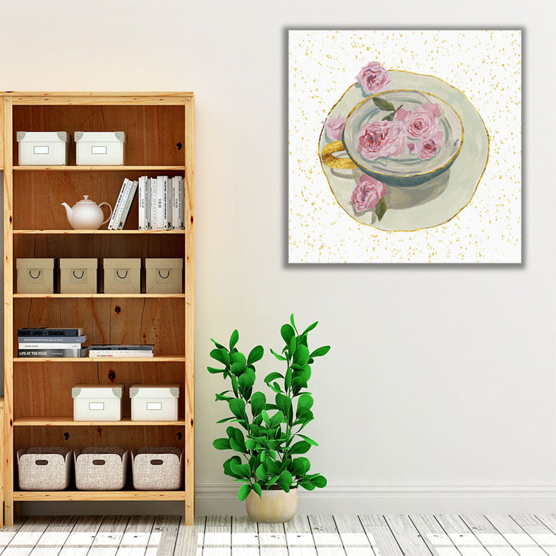 Après-midi thé III - reproduction d'art sur toile, H 24 po x l 24 po
