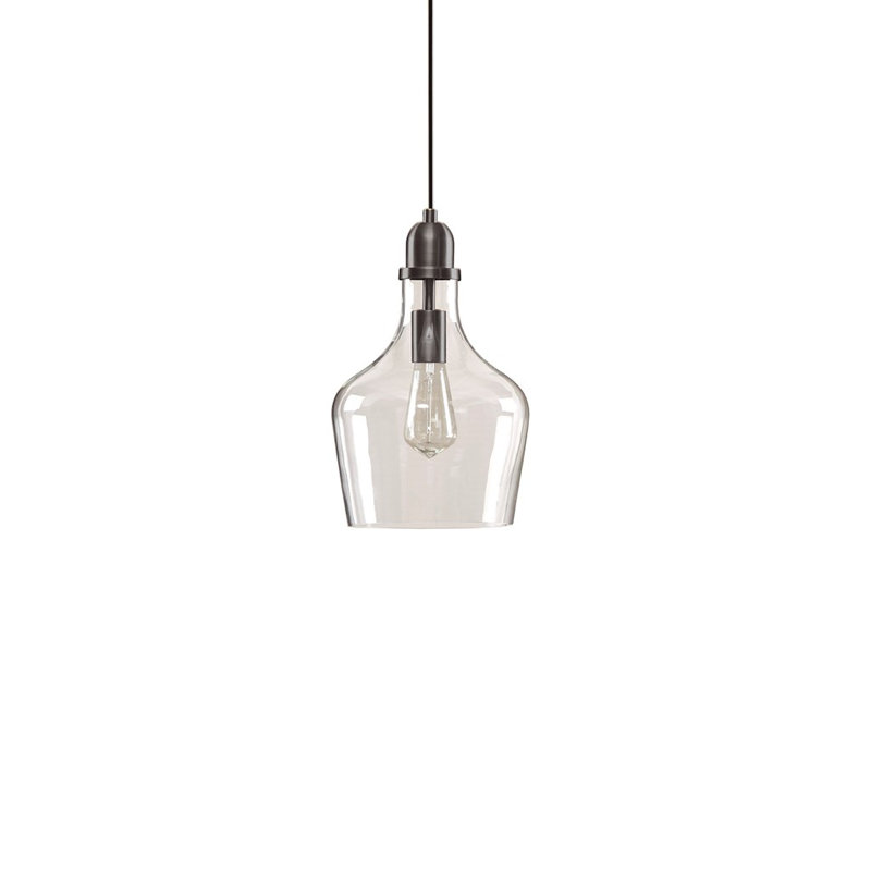 Basnett 1 - Light Kitchen Island Pendant, Silver, Clear