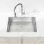 Évier de cuisine en acier inoxydable, cuve simple encastrée de 30 po x 19 po, lavabo encastré à la main en nickel brossé, avec bonde et crochet standards américains, LS-SSBR05