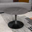 Table basse ronde de 27 po avec plateau en pierre frittée et piédestal en acier inoxydable, collection Rorey-864001542