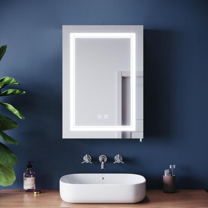 50mm W 70mm H Medicine Cabinet Mirror 3 Adjustable