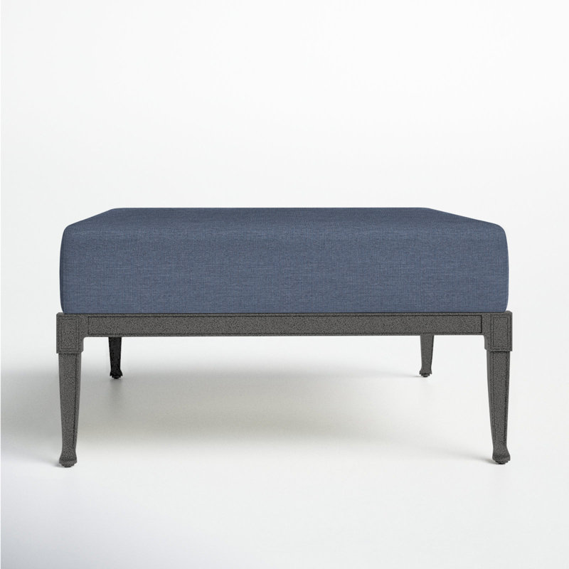 Repose-pieds d'extérieur Wiltshire, Sunbrella® Spectrum denim, Étain